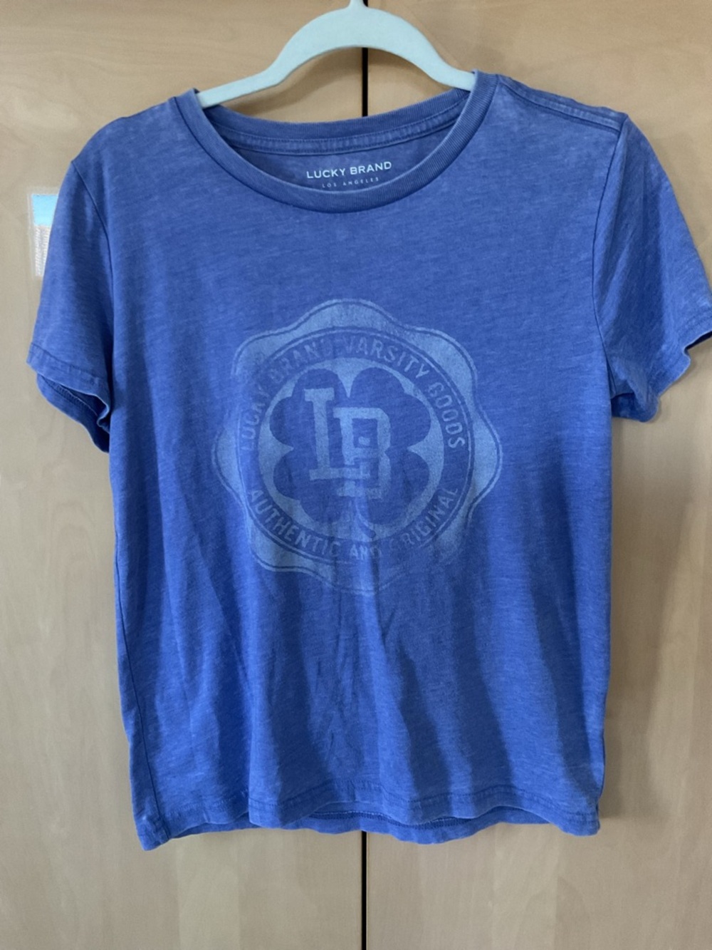 Lucky Brand Lavender Crewneck Tee with Faded Graphic - Picture 4 of 6